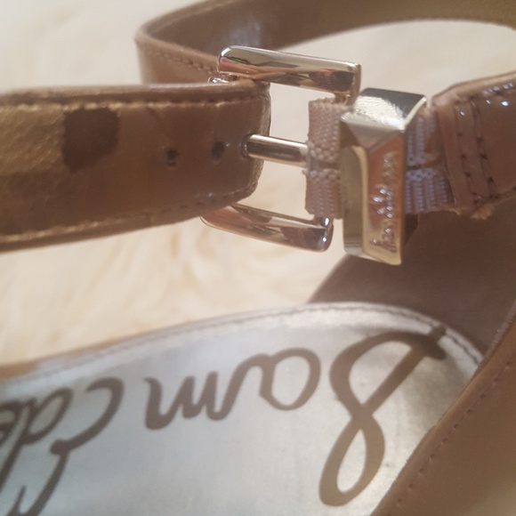 Sam Edelman Brenda Nude Patent Wedge Sz. 8.5 - Picture 5 of 5